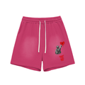 Sun Fade Raw Edge Cotton Shorts Liberty Yesterday’s Price Isn’t Todays Price Red