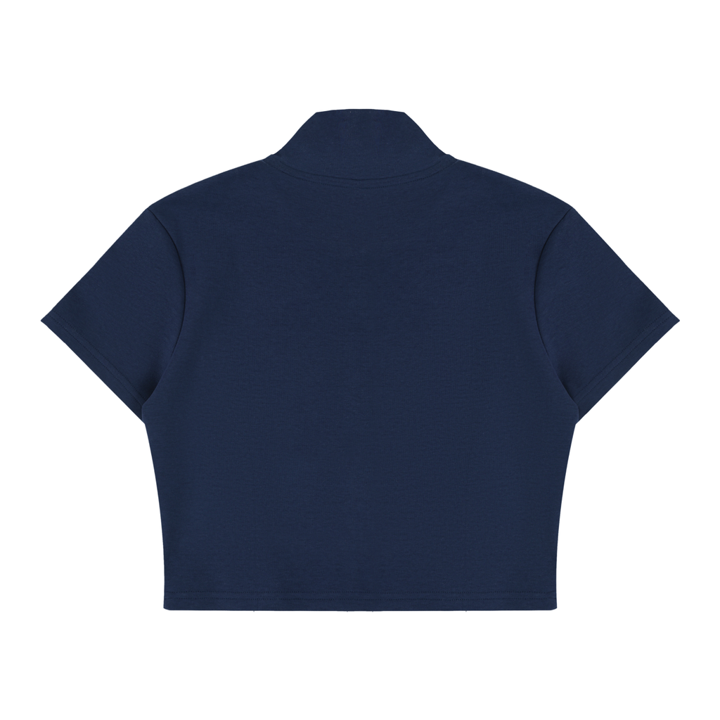 Women's Cropped Full Zip Short Sleeve T-Shirt Liberty