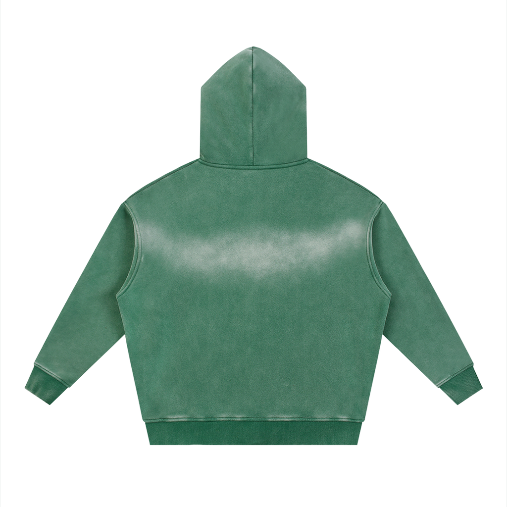 Sunfade Two-way Zipper Boxy Fleece Hoodie Liberty Large
