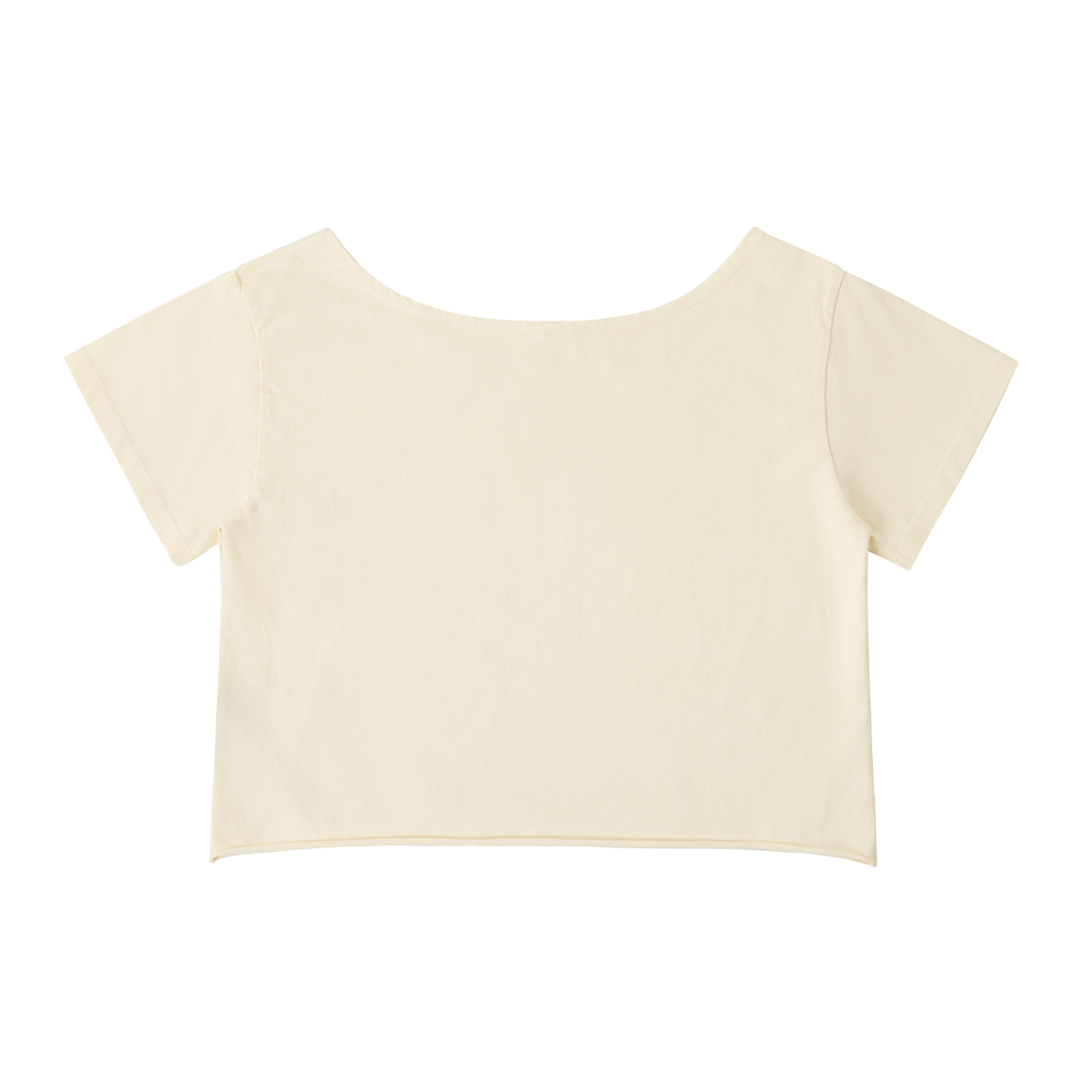 Off-Shoulder Rolled Hem Cotton T-Shirt Liberty