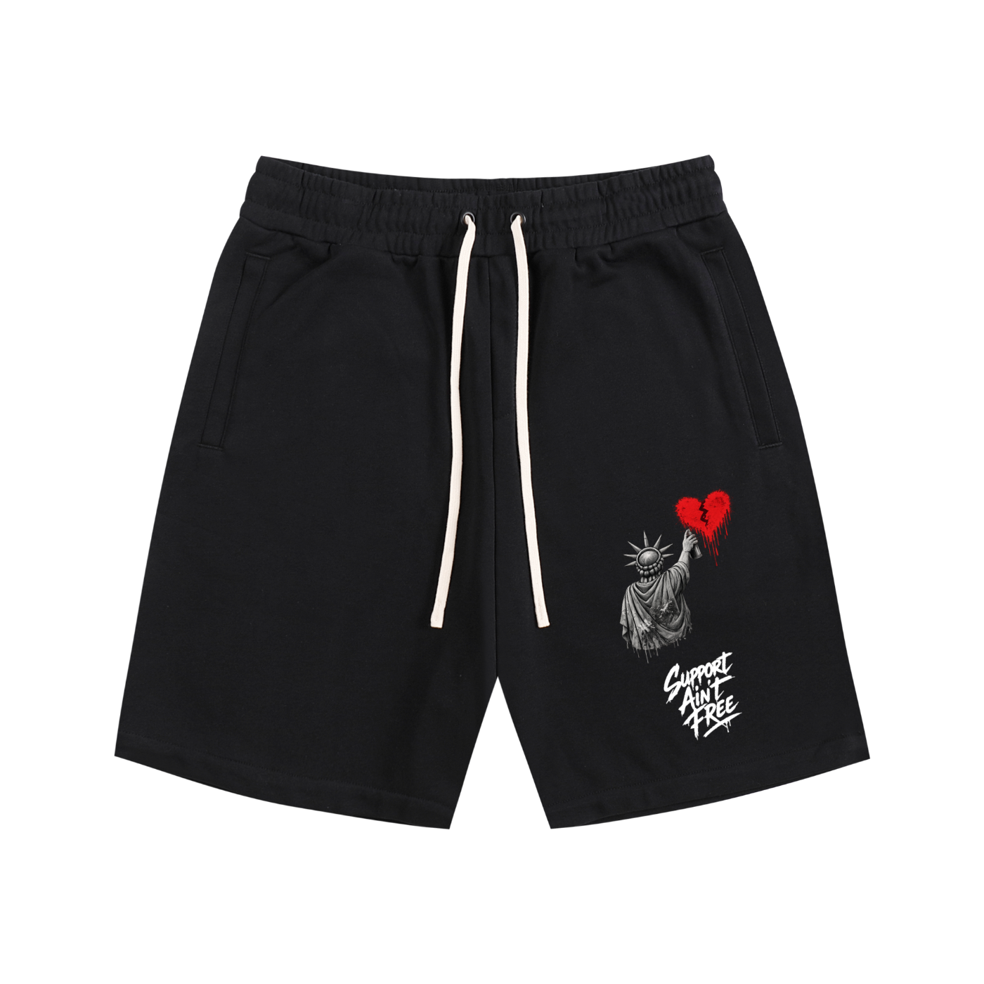 Essential Cotton Shorts Liberty Support Ain’t Free White