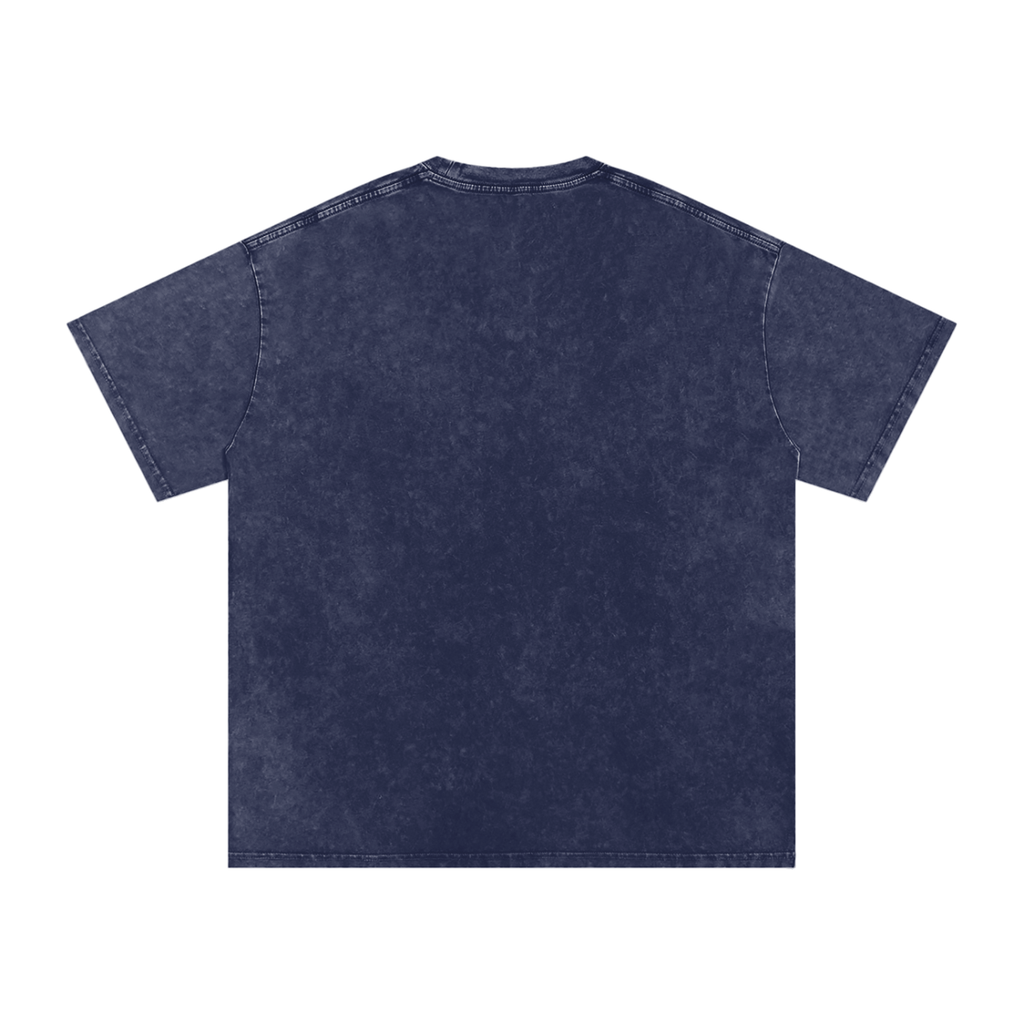 Snow Washed Oversized Cotton T-Shirt New Grey