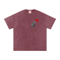 Snow Washed Oversized Cotton T-Shirt Liberty Small