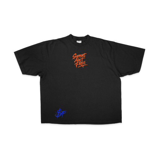 Garment Dyed Drop Shoulder Knicks Inspired Oversized Tee (Back)