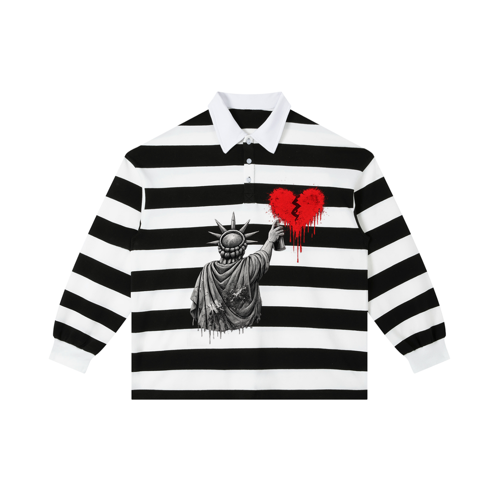 Color Block Stripe Polo Shirt Liberty