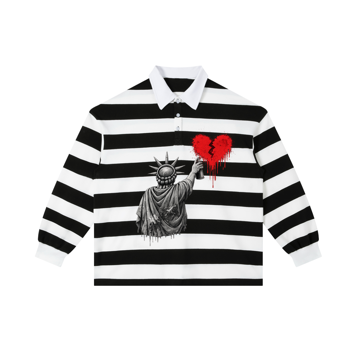 Color Block Stripe Polo Shirt Liberty