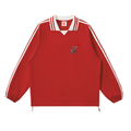 Contrast Striped Lapel Collar Sweatshirt Liberty