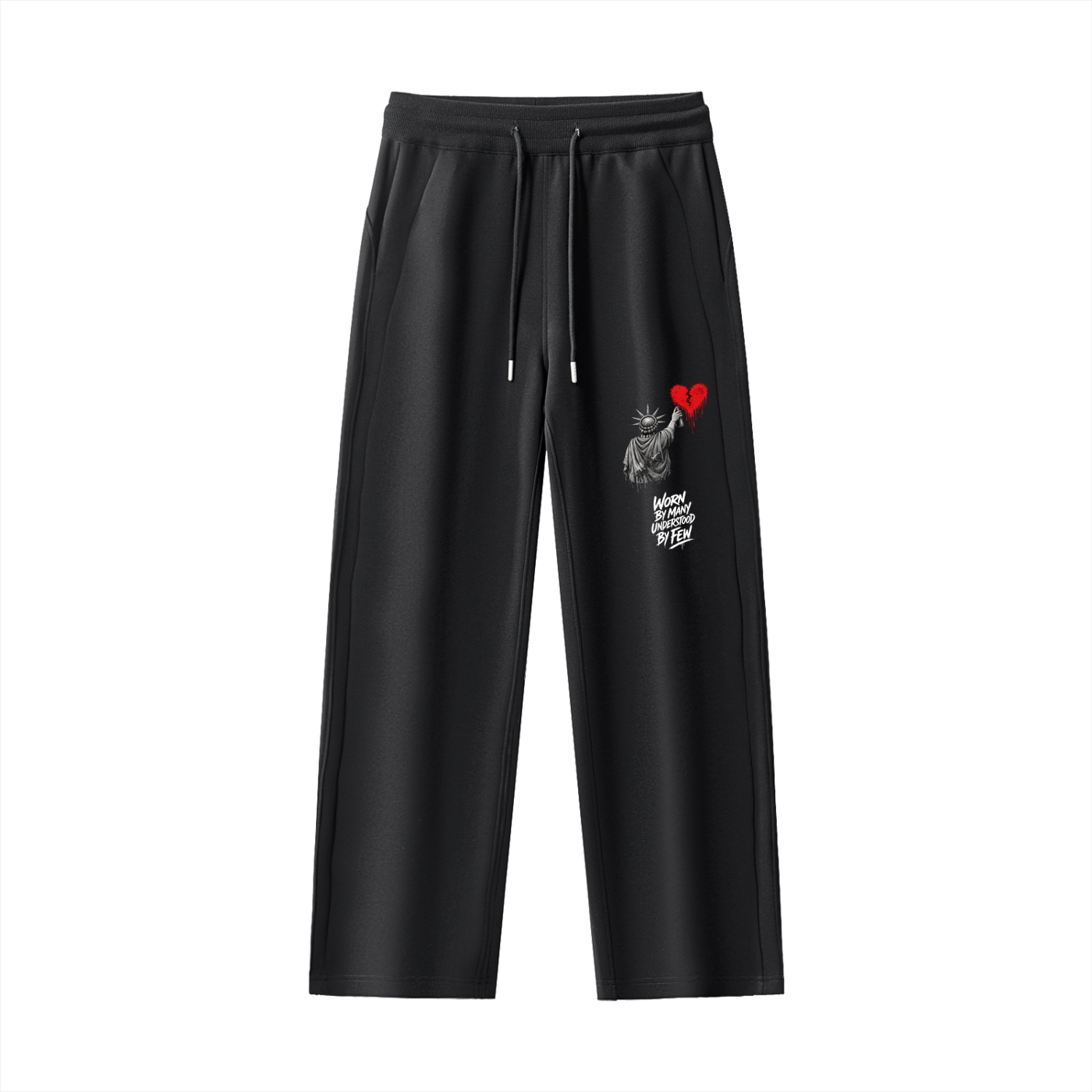 Essential Drawstring Straight-Leg Sweatpants Liberty Worn By Many Understood By Few White