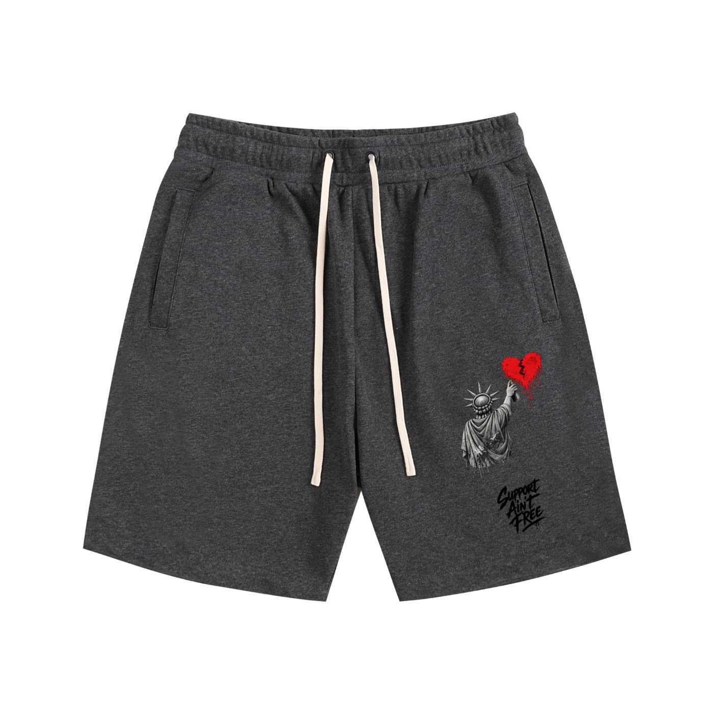 Essential Cotton Shorts Liberty Support Ain’t Free Black