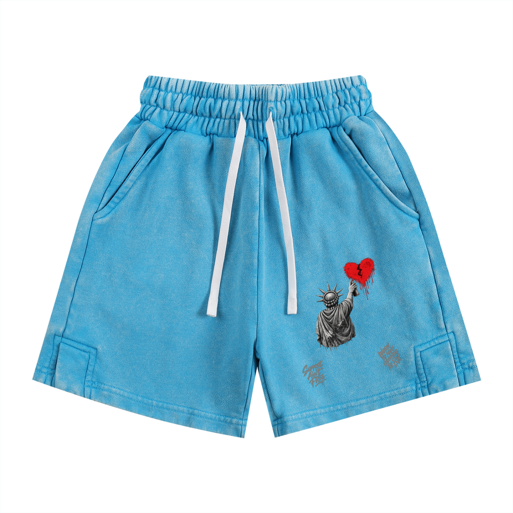 Snow Washed Kids' Shorts New Grey