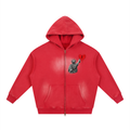 Sunfade Two-way Zipper Boxy Fleece Hoodie Liberty