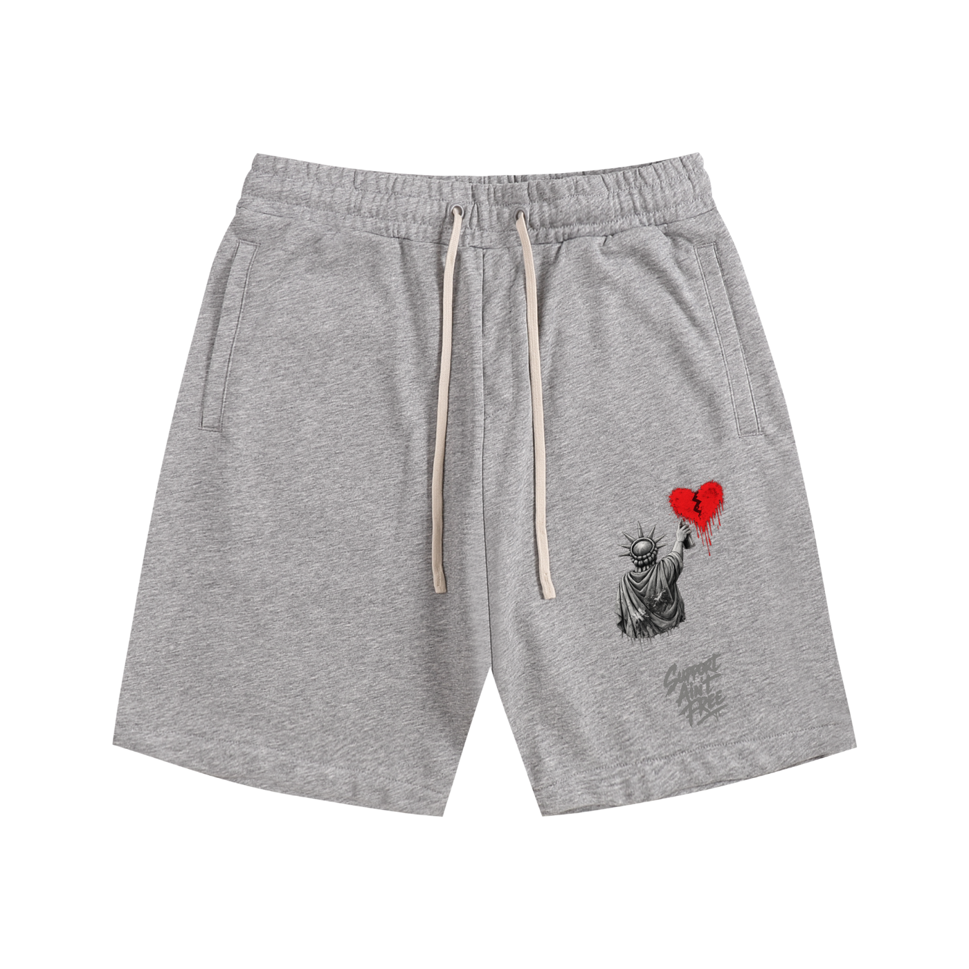 Essential Cotton Shorts Liberty Support Ain’t Free Grey