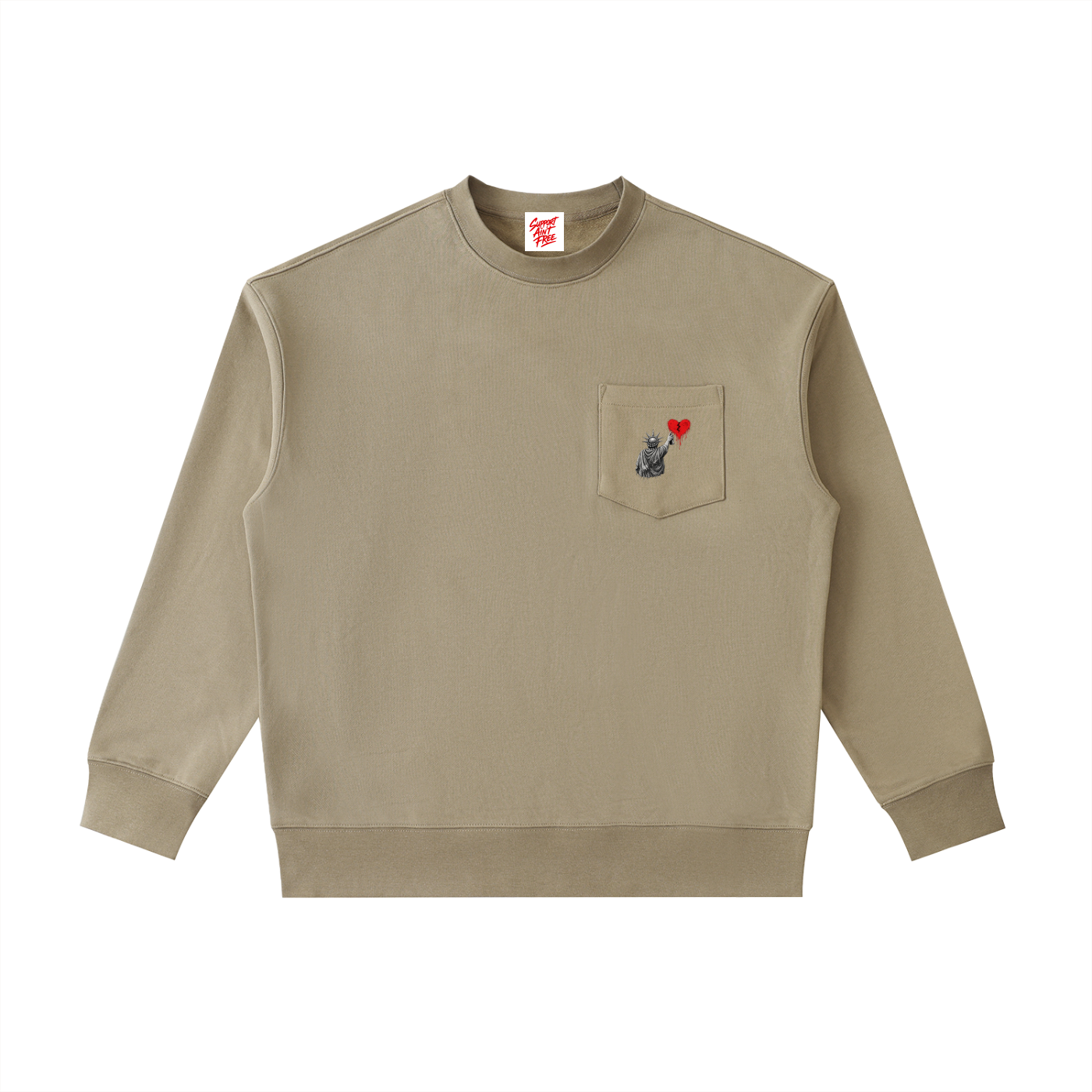 Heavyweight Patch Pocket Crewneck Sweatshirt Liberty
