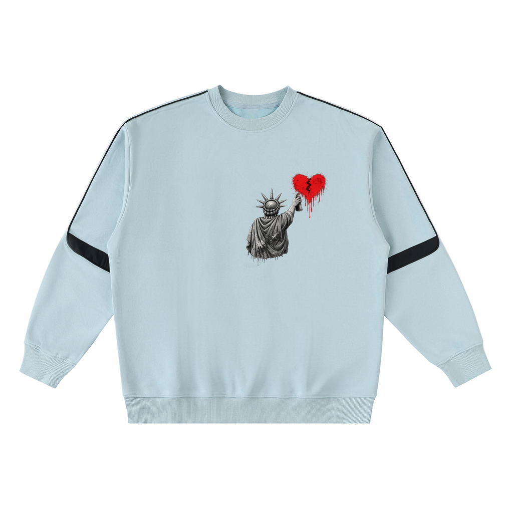 Oversized Crewneck Taped Sweatshirt Liberty