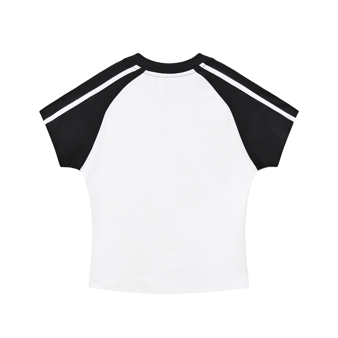 Contrast Stripes Bodycon Raglan  Sleeve T-Shirt Liberty