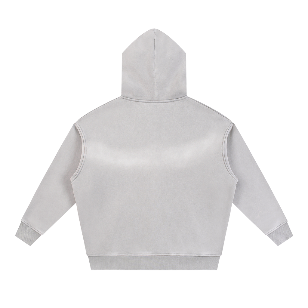 Sunfade Two-way Zipper Boxy Fleece Hoodie Liberty