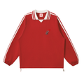 Contrast Striped Lapel Collar Sweatshirt Liberty Small