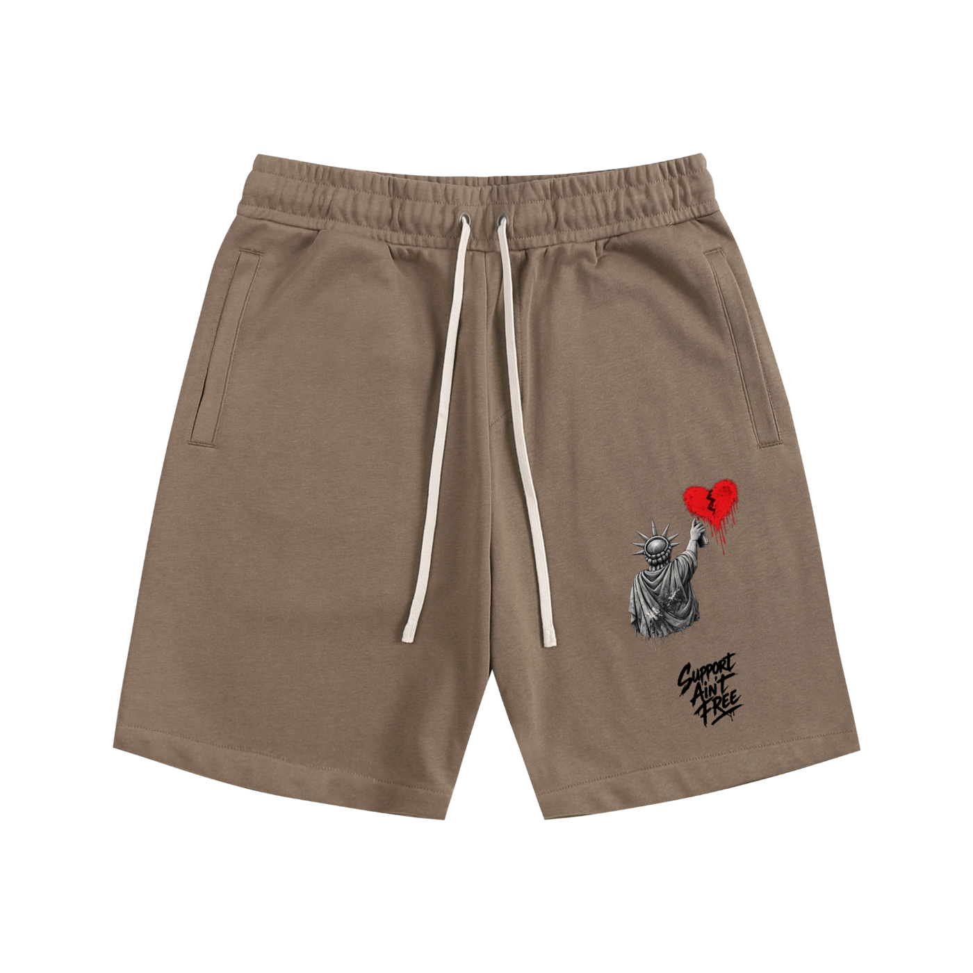 Essential Cotton Shorts Liberty Support Ain’t Free Black