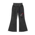 Vintage Washed Flared Fleece Pants Liberty Worn By Many Understood By Few Black