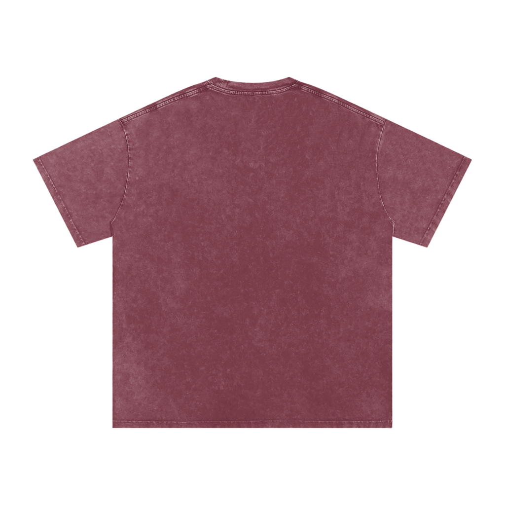 Snow Washed Oversized Cotton T-Shirt New Grey