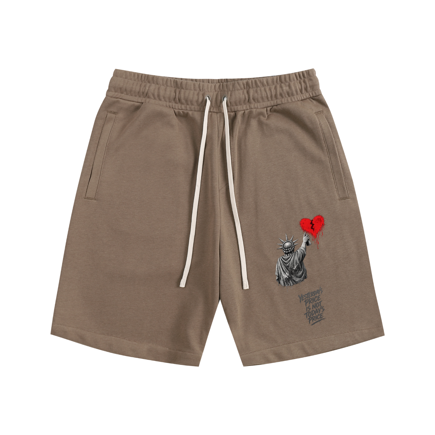 Essential Cotton Shorts Liberty Yesterday’s Price Isn’t Todays Price Grey
