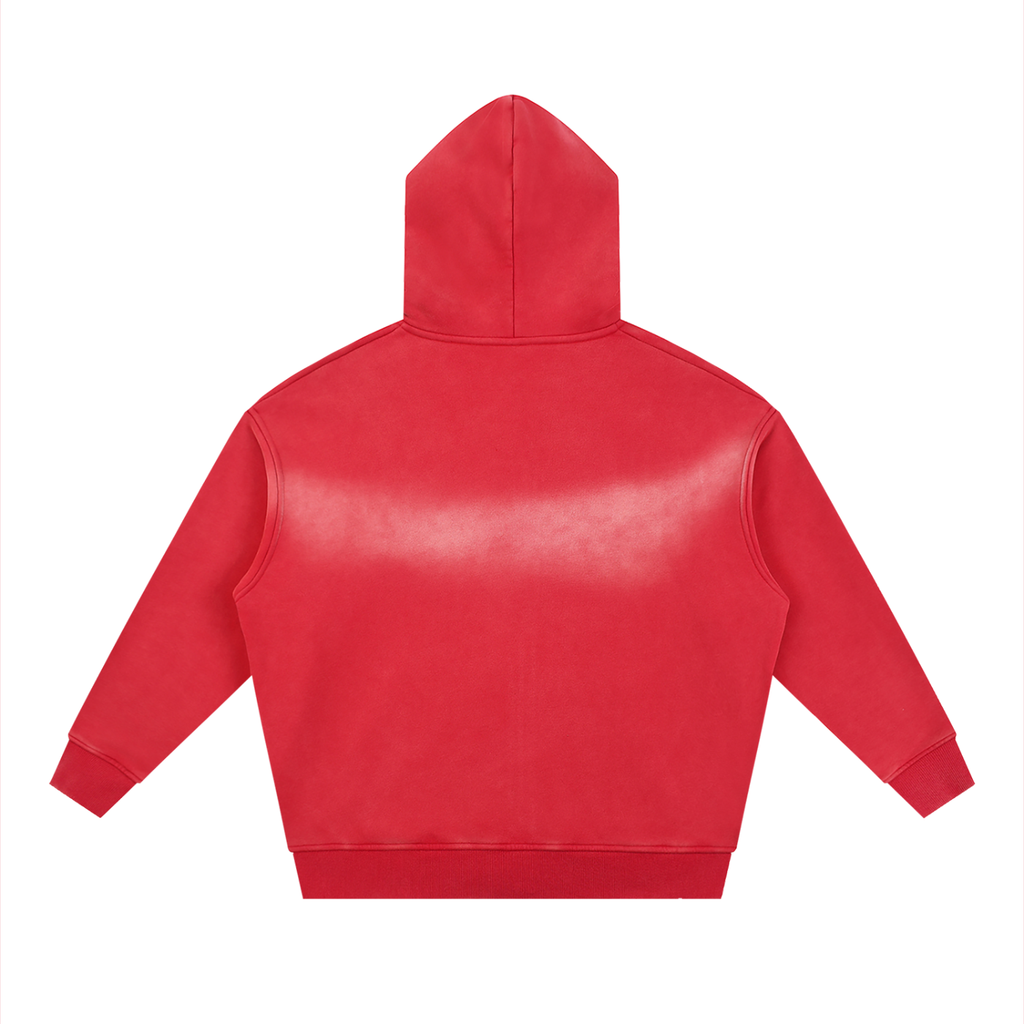 Sunfade Two-way Zipper Boxy Fleece Hoodie Liberty Large