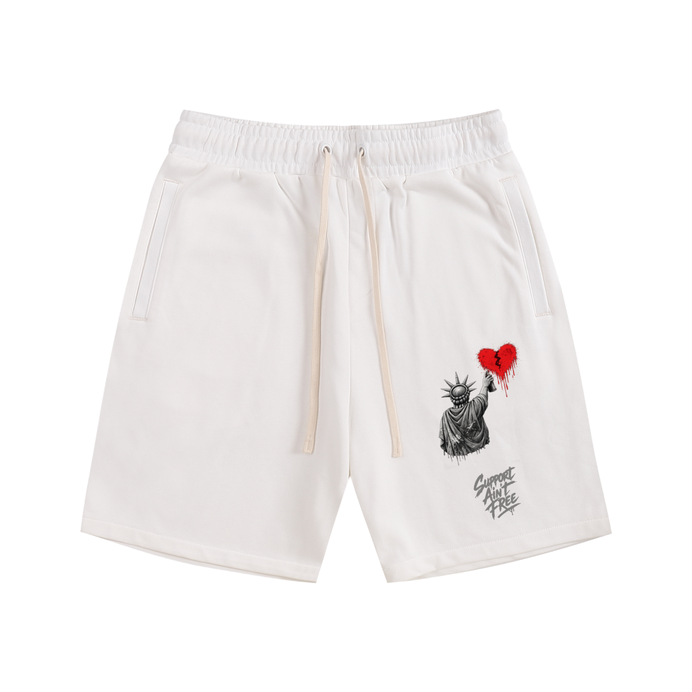 Essential Cotton Shorts Liberty Support Ain’t Free Grey