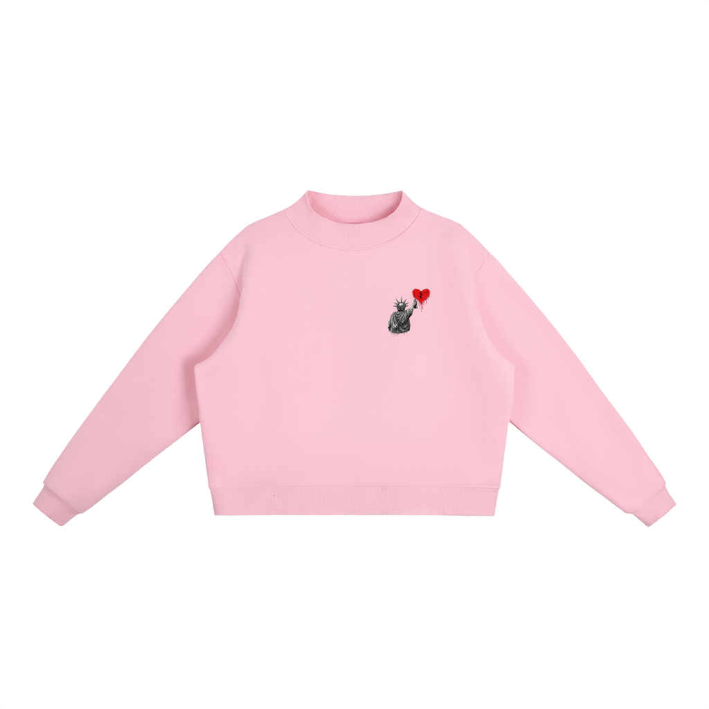 Essential Fleece Mock-Neck Crew Sweatshirt Liberty