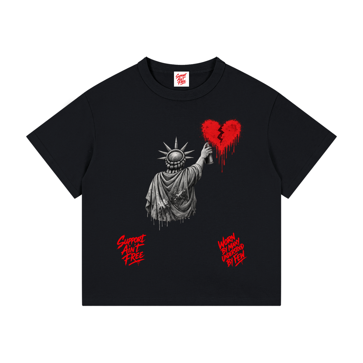 Kid's Loose Fit Drop Shoulder T-Shirt New Red