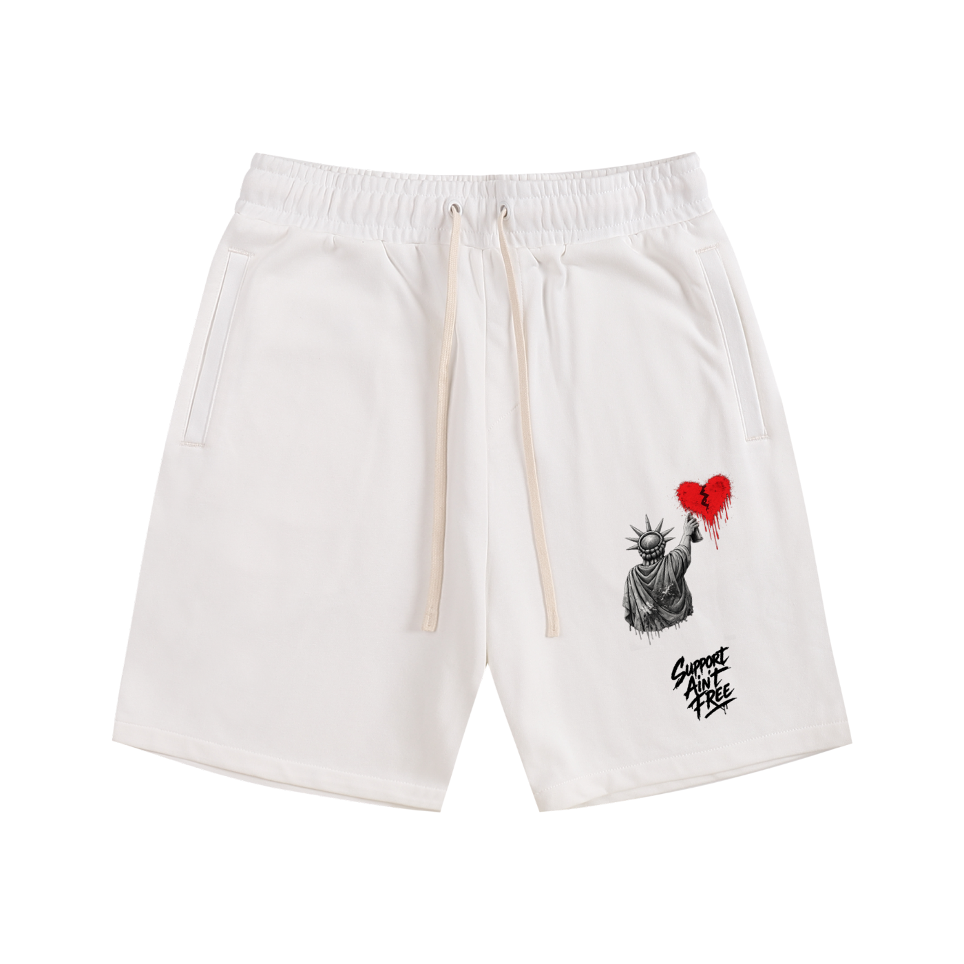 Essential Cotton Shorts Liberty Support Ain’t Free Black