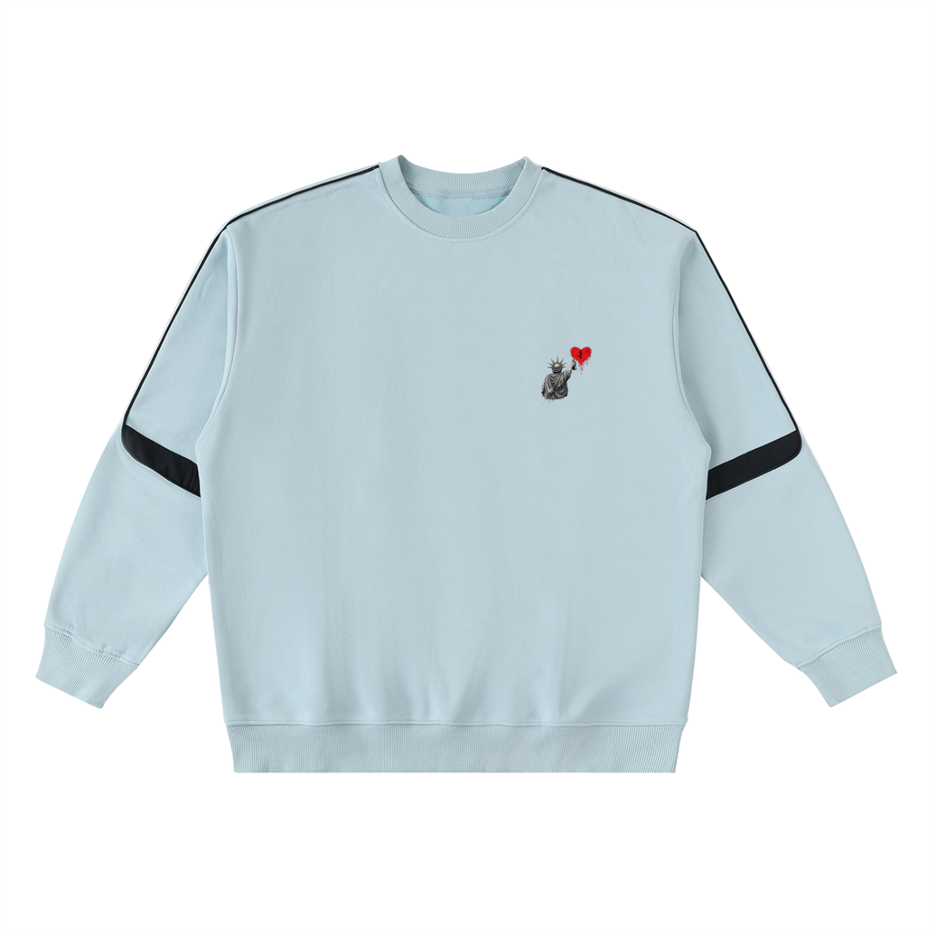 Oversized Crewneck Taped Sweatshirt Liberty Small