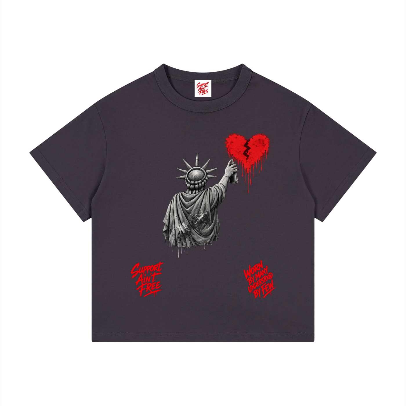 Kid's Loose Fit Drop Shoulder T-Shirt New Red