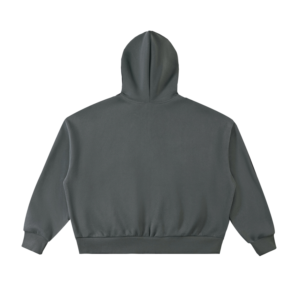 Fleeced Full-Zip Boxy Hoodie Liberty Worn By Many Understood By Few White