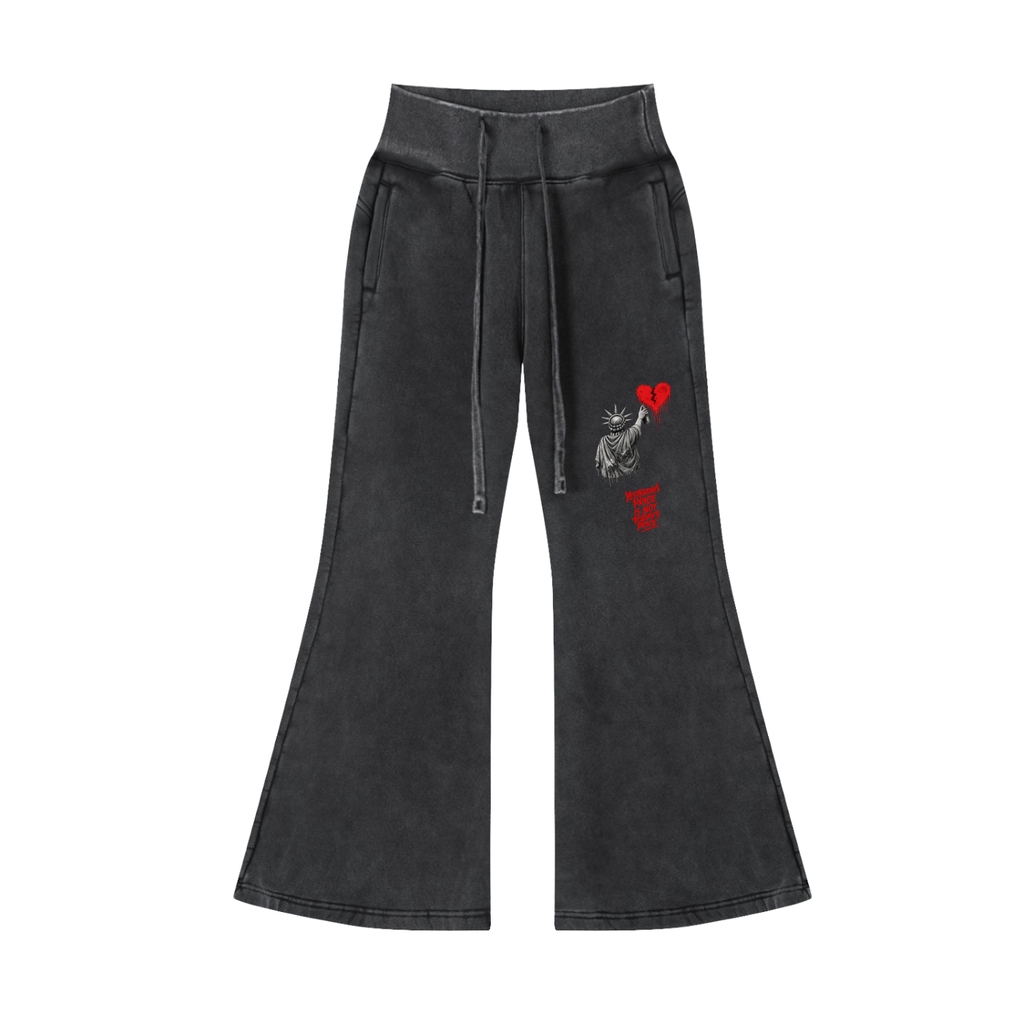Vintage Washed Flared Fleece Pants Liberty Yesterday’s Price Isn’t Todays Price Red