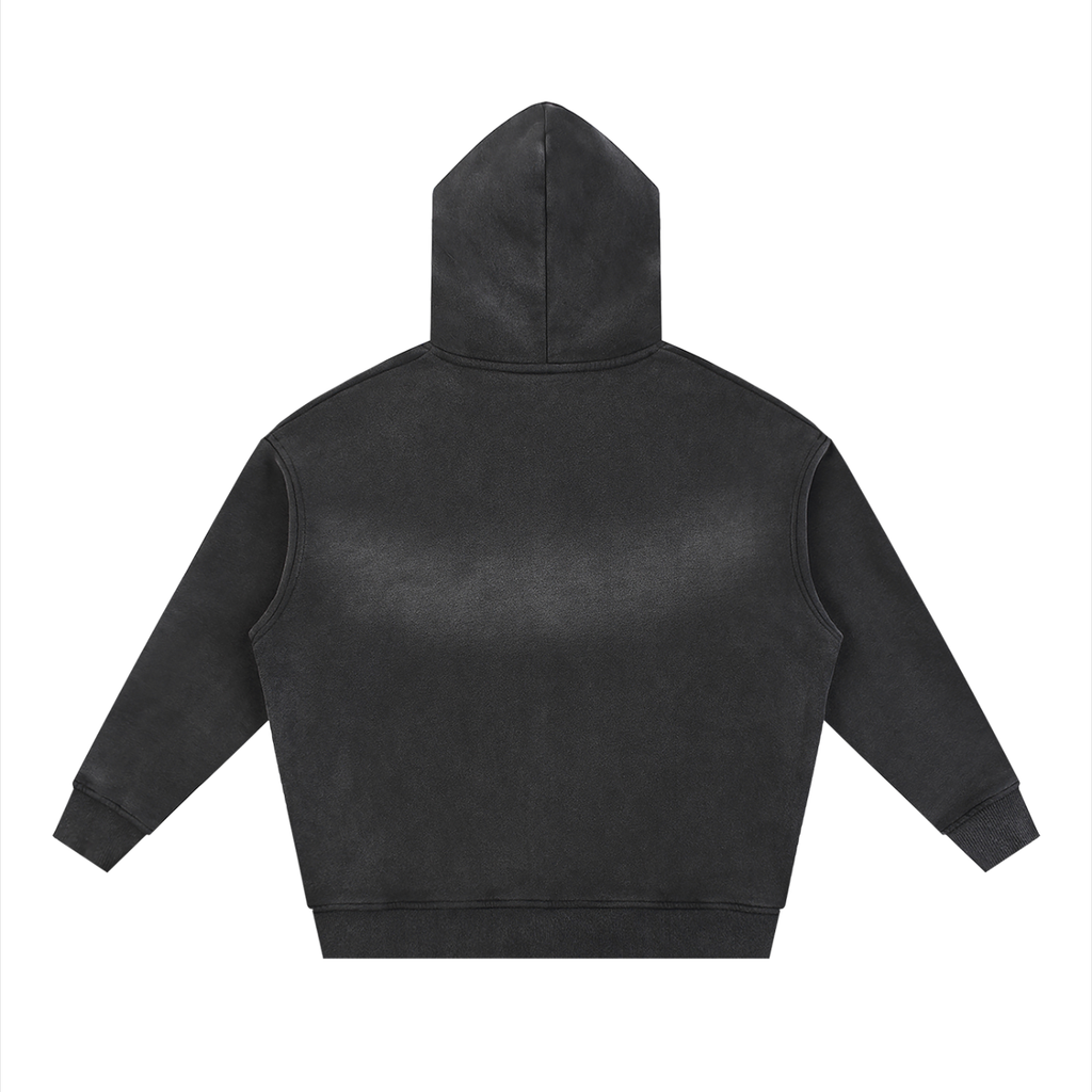 Sunfade Two-way Zipper Boxy Fleece Hoodie Liberty