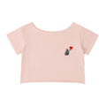 Off-Shoulder Rolled Hem Cotton T-Shirt Liberty
