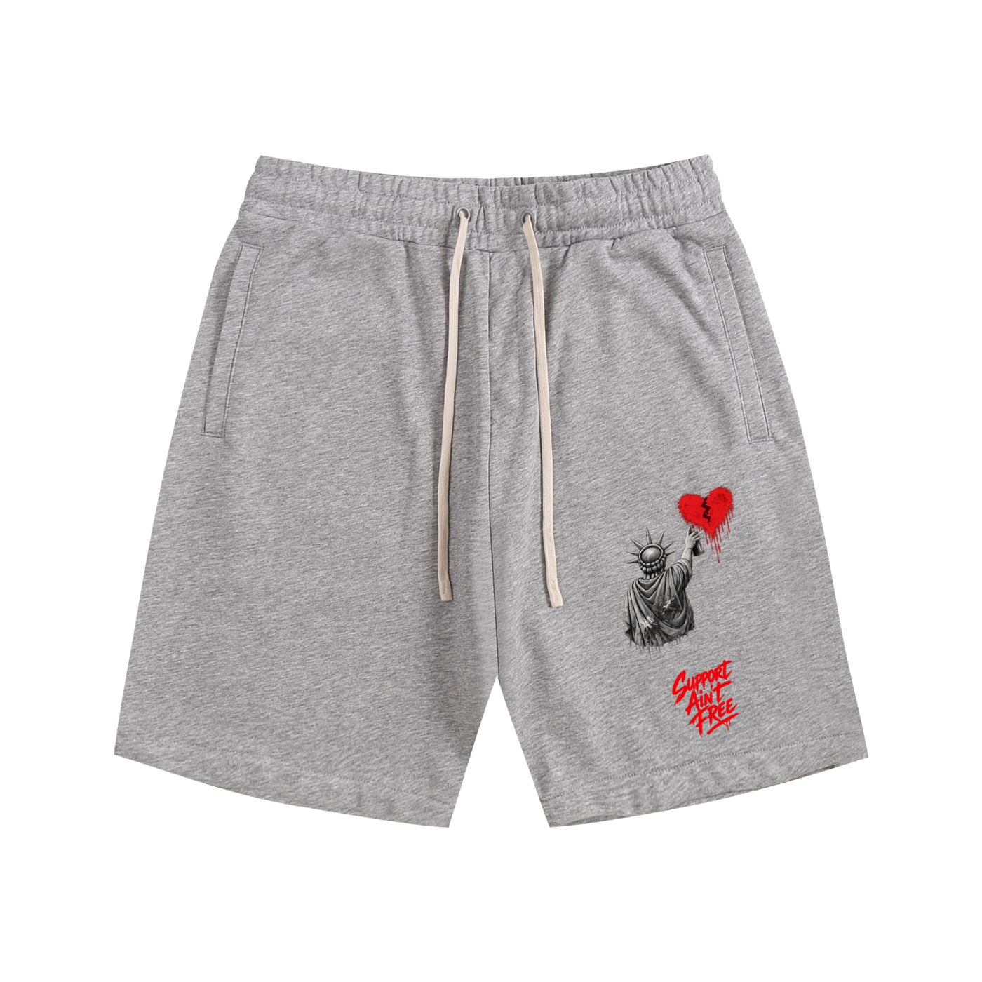 Essential Cotton Shorts Liberty Support Ain’t Free Red