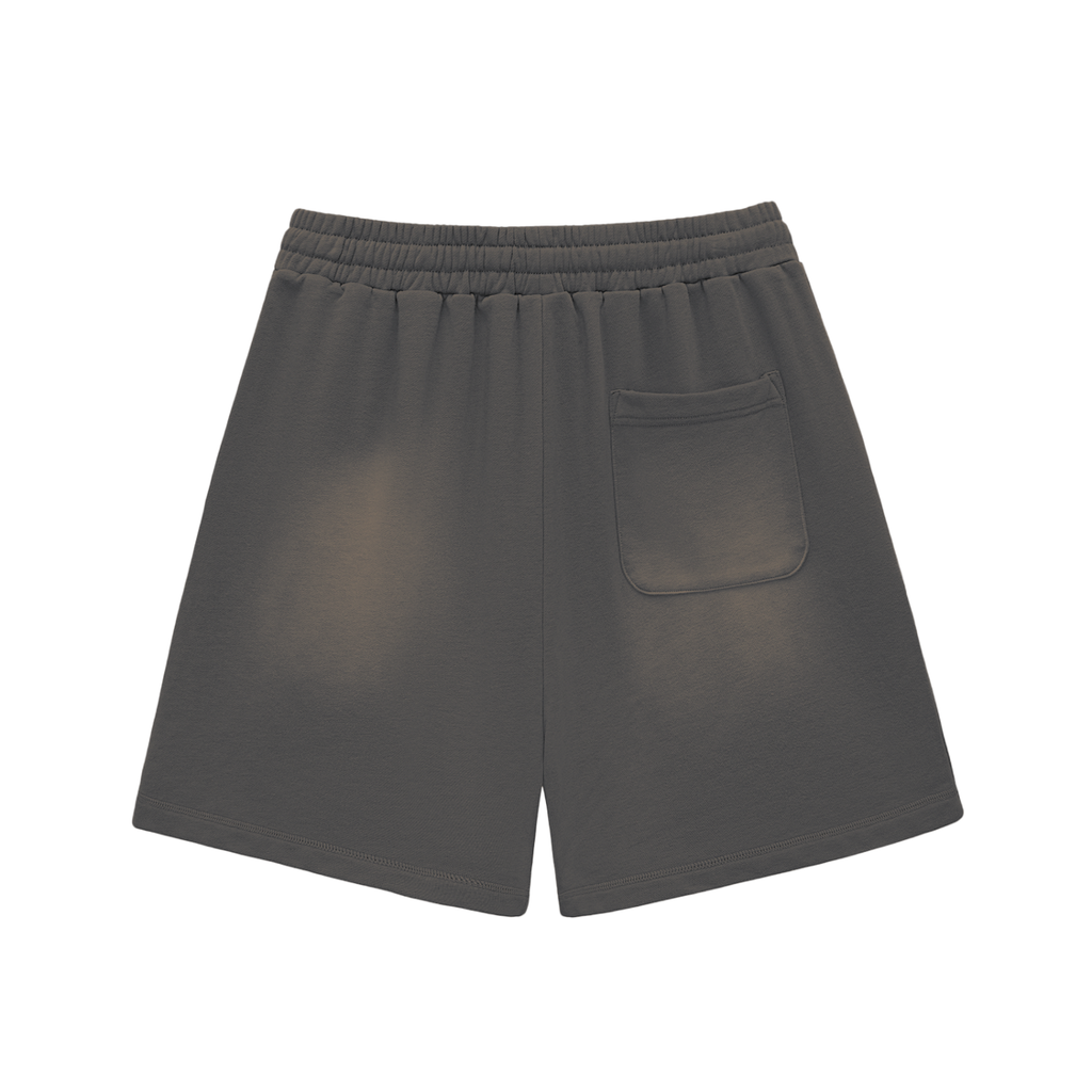 BlackSun Fade Raw Edge Cotton Shorts Liberty Support Ain’t Free Black