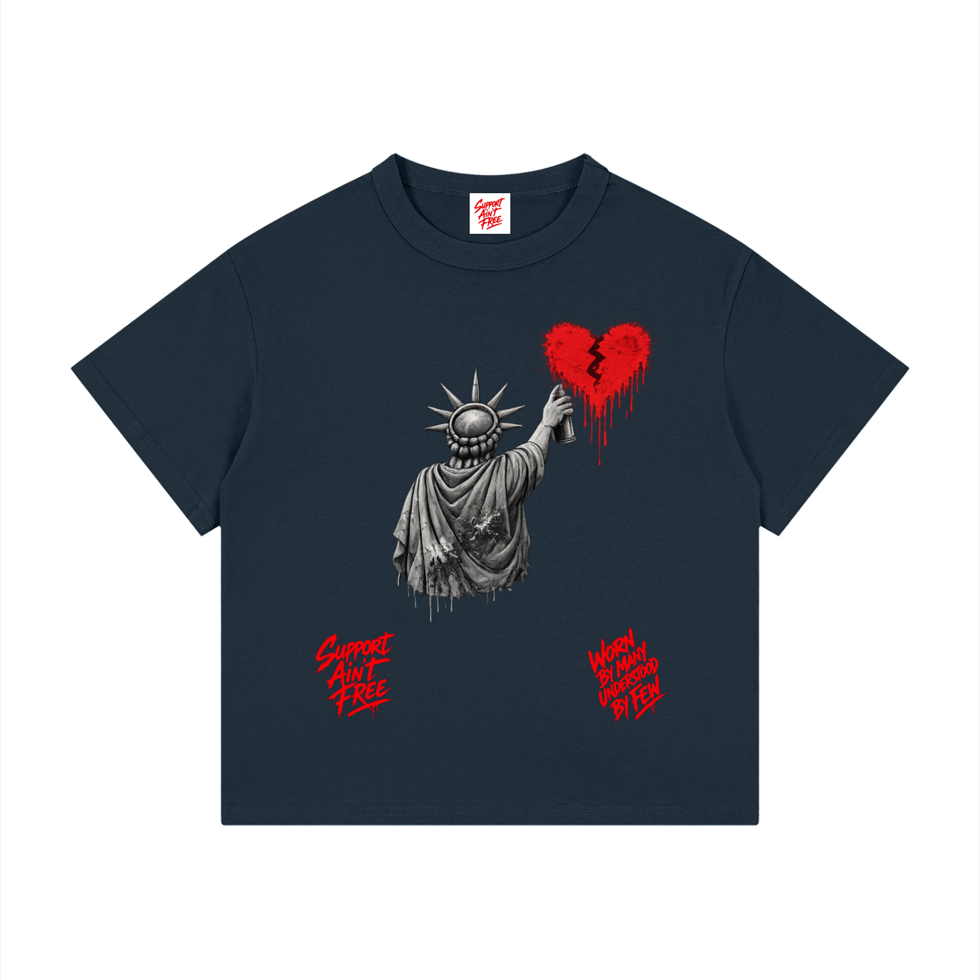Kid's Loose Fit Drop Shoulder T-Shirt New Red