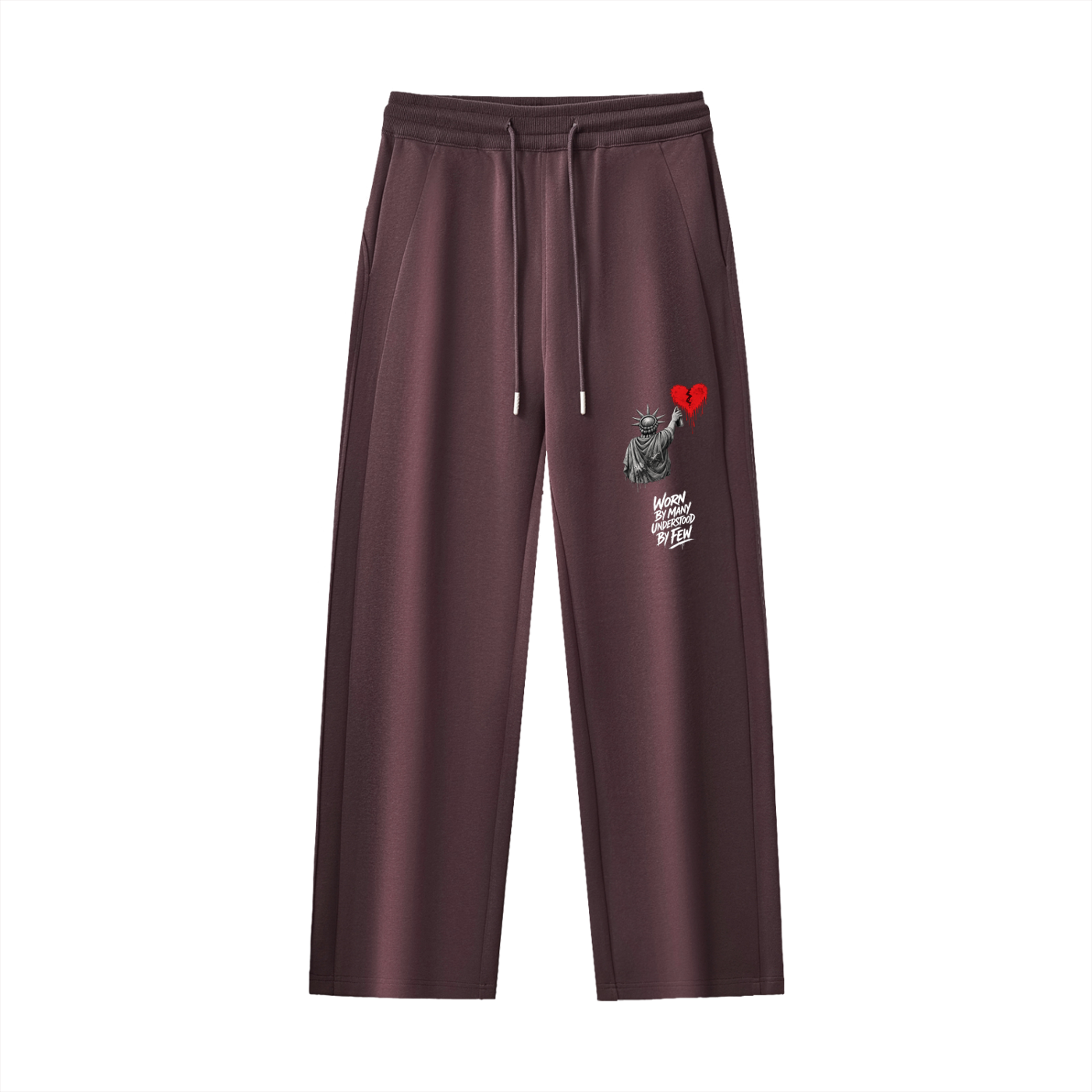Essential Drawstring Straight-Leg Sweatpants Liberty Worn By Many Understood By Few White