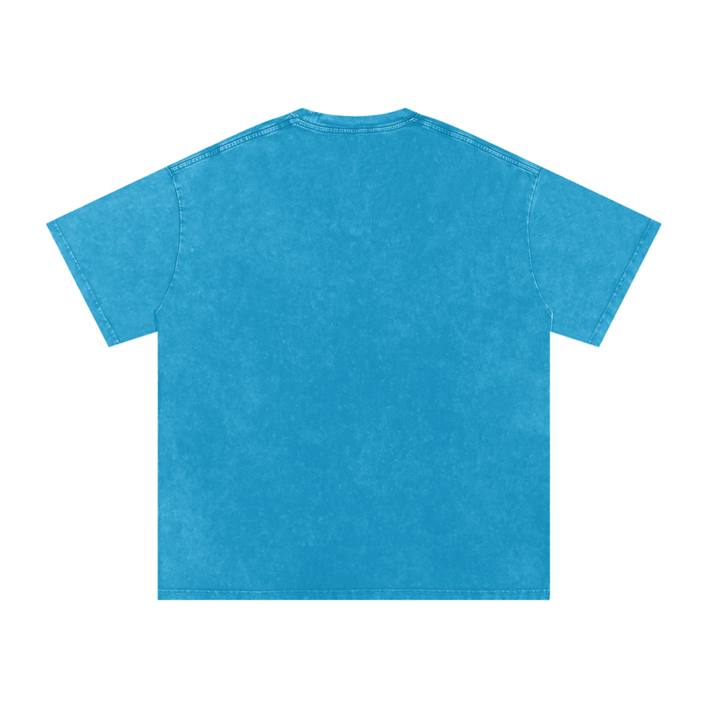 Snow Washed Oversized Cotton T-Shirt New Grey