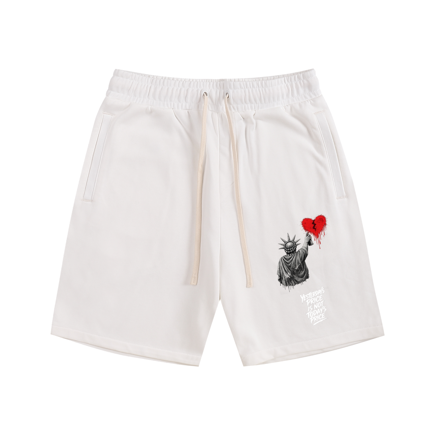 Essential Cotton Shorts Liberty Yesterday’s Price Isn’t Todays Price White