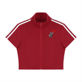 Women's Cropped Full Zip Short Sleeve T-Shirt Liberty
