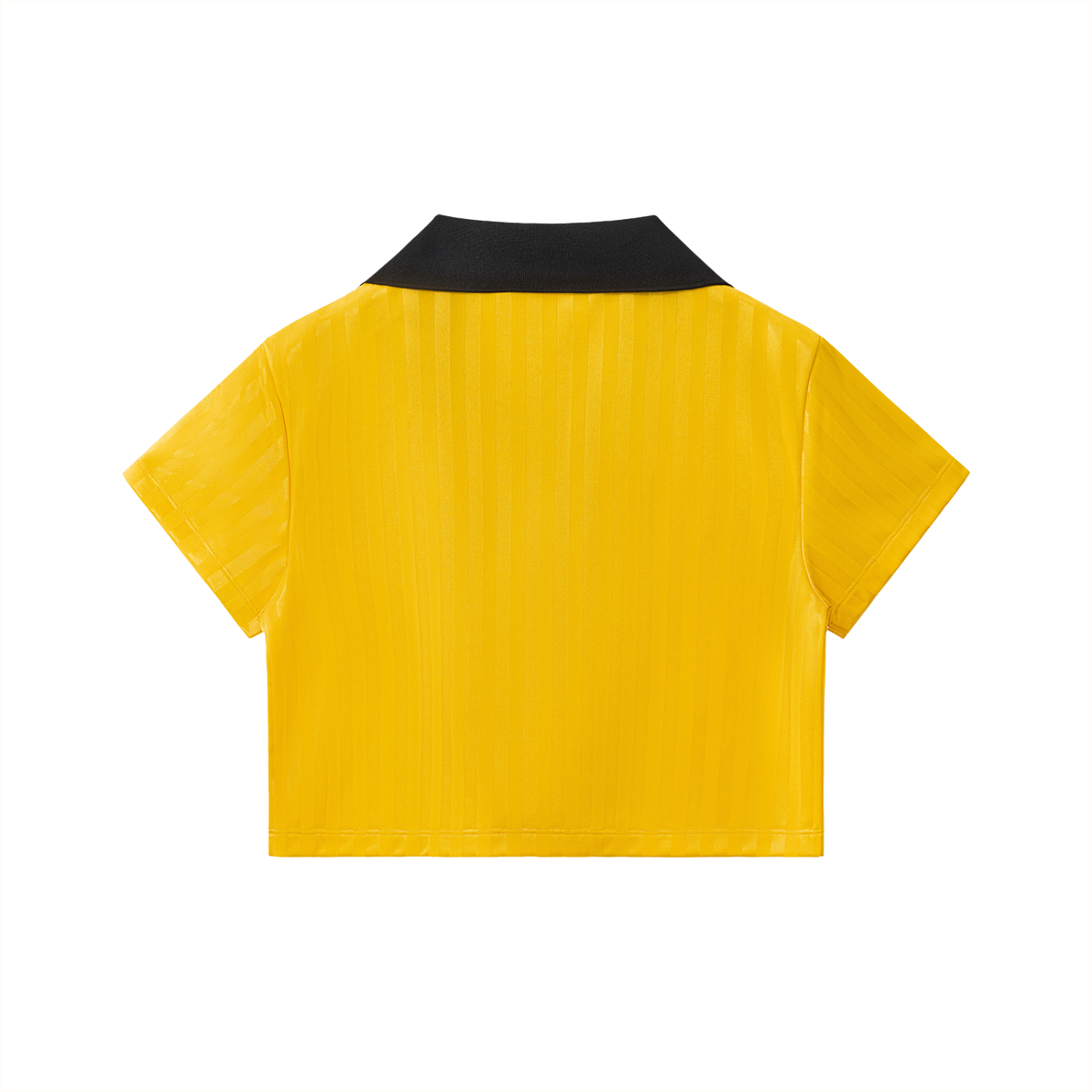 Contrast Collar Striped Cropped Jersey Liberty