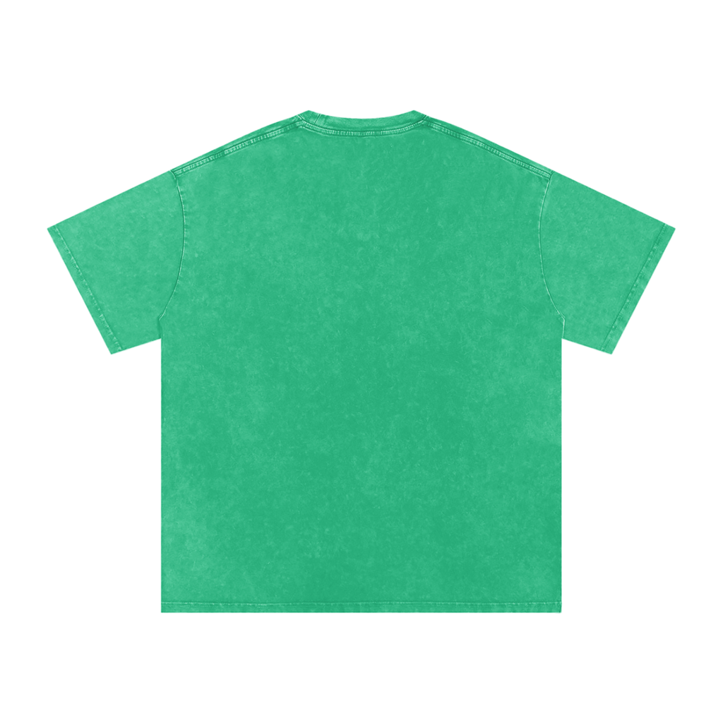 Snow Washed Oversized Cotton T-Shirt New Grey