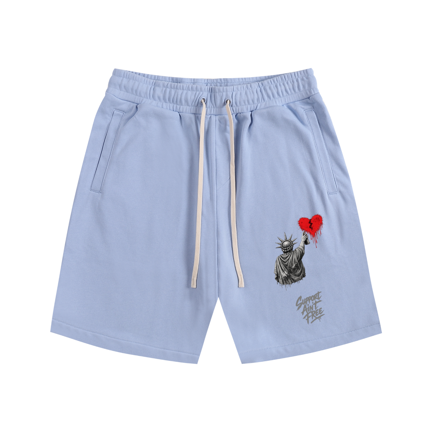 Essential Cotton Shorts Liberty Support Ain’t Free Grey