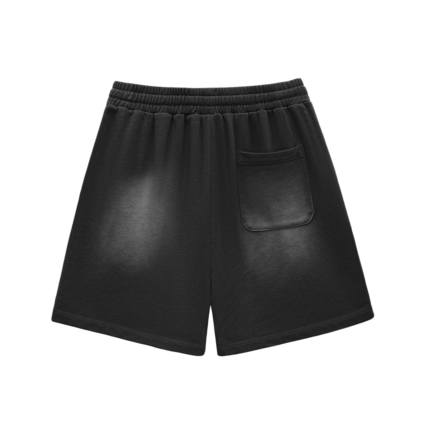 BlackSun Fade Raw Edge Cotton Shorts Liberty Support Ain’t Free Black