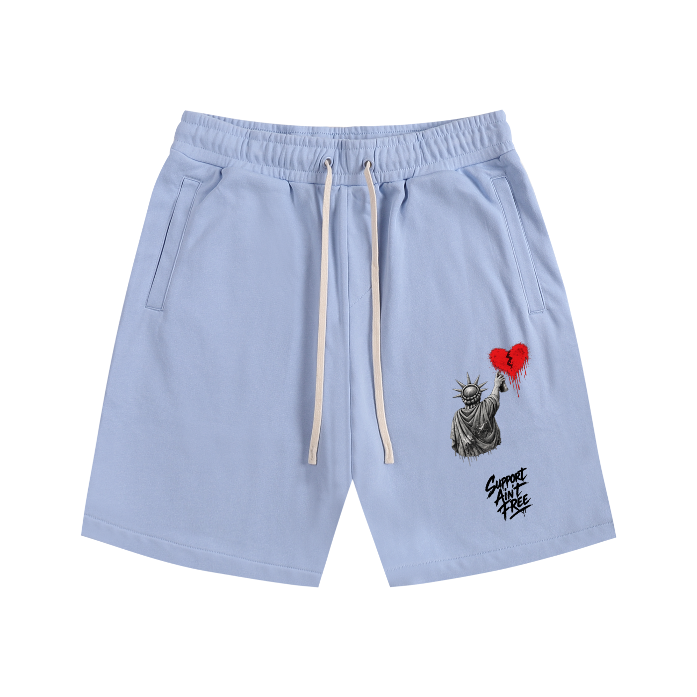 Essential Cotton Shorts Liberty Support Ain’t Free Black