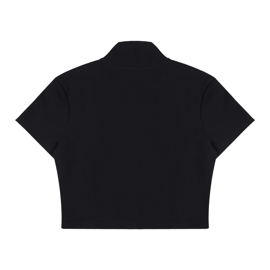 Women's Cropped Full Zip Short Sleeve T-Shirt Liberty