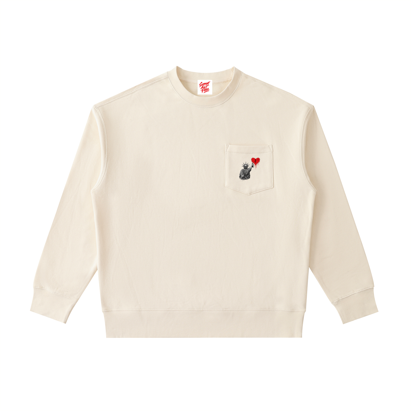Heavyweight Patch Pocket Crewneck Sweatshirt Liberty